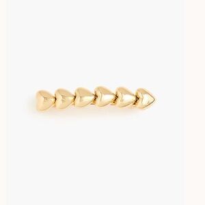 J. Crew Metallic Hearts Barrette